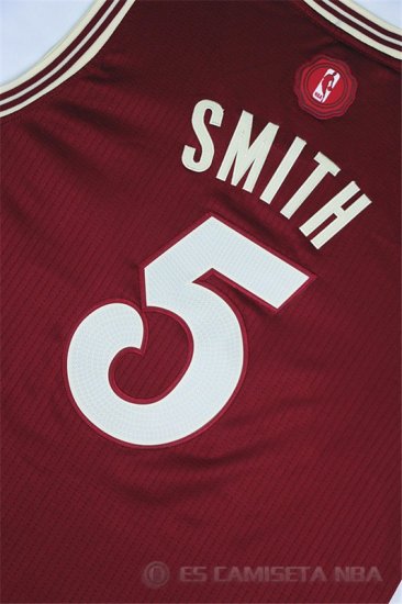 Camiseta Smith Christmas #5 Cleveland Cavaliers Rojo - Haga un click en la imagen para cerrar