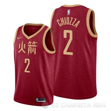 Camiseta Chris Chiozza #2 Houston Rockets Ciudad Rojo