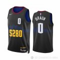 Camiseta Christian Braun #0 Denver Nuggets Ciudad 2023-24 Negro