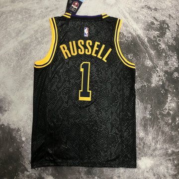 Camiseta D'Angelo Russell #1 Los Angeles Lakers Mamba 2021-22 Negro