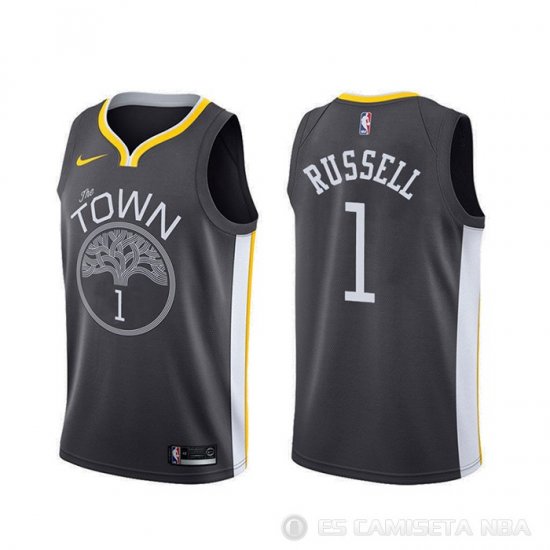 Camiseta D'angelo Russell #1 Golden State Warriors Ciudad Negro - Haga un click en la imagen para cerrar