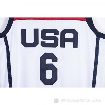 Camiseta Damian Lillard NO 6 USA 2021 Blanco