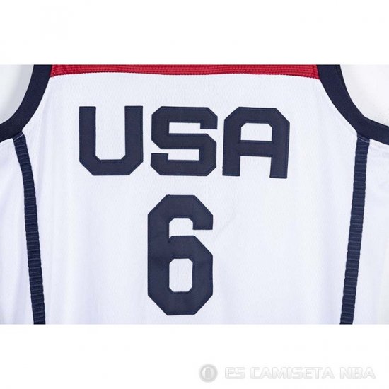 Camiseta Damian Lillard NO 6 USA 2021 Blanco - Haga un click en la imagen para cerrar