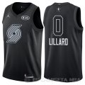 Camiseta Damian Lillard #0 All Star 2018 Blazers Negro
