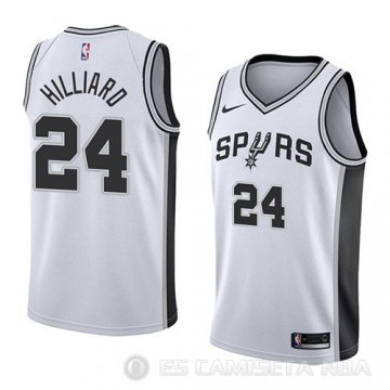 Camiseta Darrun Hilliard #24 San Antonio Spurs Association 2018 Blanco