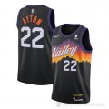 Camiseta Deandre Ayton NO 22 Phoenix Suns Ciudad 2020-21 Negro
