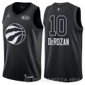 Camiseta Demar Derozan #10 All Star 2018 Raptors Negro