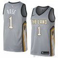 Camiseta Derrick Rose #1 Cleveland Cavaliers Ciudad 2018 Gris