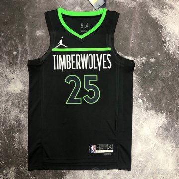 Camiseta Derrick Rose #25 Minnesota Timberwolves Statement 2022-23 Negro