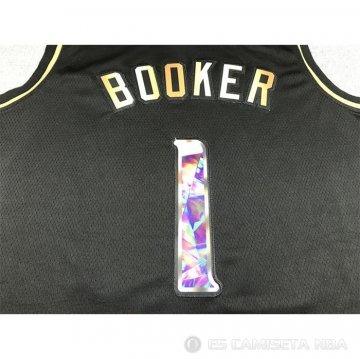 Camiseta Devin Booker #1 Golden Edition Phoenix Suns 2021-22 Negro