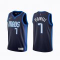 Camiseta Dwight Powell NO 7 Dallas Mavericks Earned 2020-21 Azul