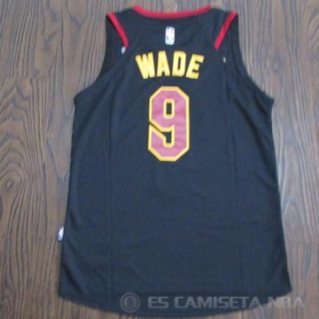 Camiseta Dwyane Wade #9 Cleveland Cavaliers Statement 2017-18 Negro