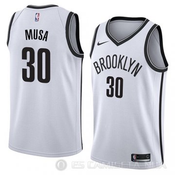 Camiseta Dzanan Musa #30 Brooklyn Nets Association 2018 Blanco