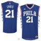 Camiseta Embiid #21 Philadelphia 76ers Autentico Azul