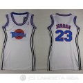 Camiseta Mujer Faldas Atractivas Jordan #23 Space Jam Blanco