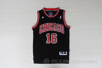 Camiseta Gasol #16 Chicago Bulls Negro