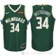 Camiseta Giannis Antetokounmpo #34 Milwaukee Bucks 2017-18 Verde