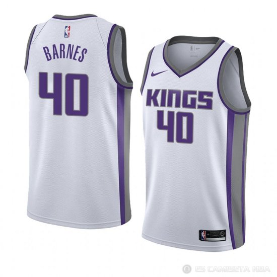 Camiseta Harrison Barnes #40 Sacramento Kings Association 2018 Blanco - Haga un click en la imagen para cerrar