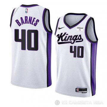 Camiseta Harrison Barnes #40 Sacramento Kings Association 2023-24 Blanco