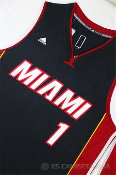 Camiseta Bosh #1 Miami Heat Negro