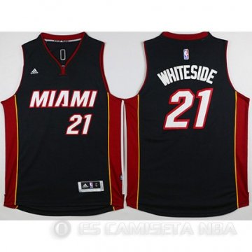 Camiseta Whiteside #21 Miami Heat Negro