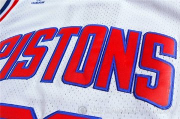 Camiseta Hill #33 Detroit Pistons Retro Blanco