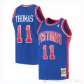 Camiseta Isaiah Thomas #11 Detroit Pistons Mitchell & Ness 1988-89 Azul
