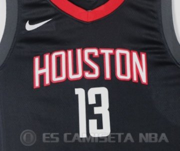 Camiseta James Harden #13 Houston Rockets Statement 2017-18 Negro
