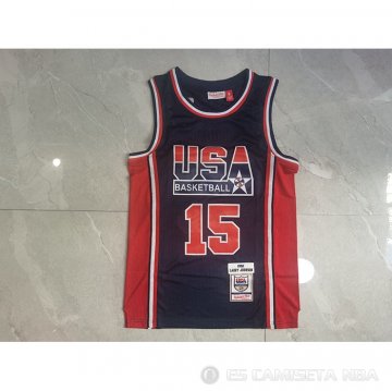 Camiseta James Johnson #15 USA 1992 Azul