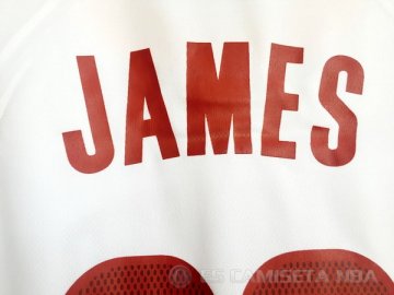 Camiseta James #23 Cleveland Cavaliers Mujer Blanco