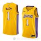 Camiseta Javale Mcgee #1 Los Angeles Lakers Icon 2018 Amarillo