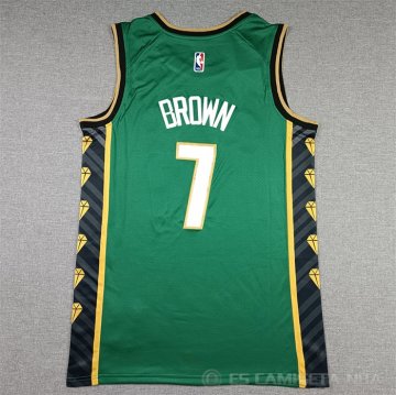 Camiseta Jaylen Brown #7 Boston Celtics Ciudad 2022-23 Verde