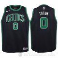Camiseta Jayson Tatum #0 Boston Celtics Nino 2017-18 Negro