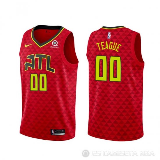 Camiseta Jeff Teague #00 Atlanta Hawks Statement 2020-21 Rojo - Haga un click en la imagen para cerrar
