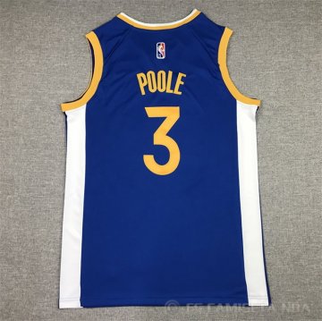 Camiseta Jordan Poole #3 Golden State Warriors Icon Azul
