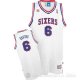 Camiseta Julius Erving #6 Philadelphia 76ers Retro Blanco