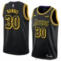 Camiseta Julius Randle #30 Los Angeles Lakers Ciudad 2018 Negro