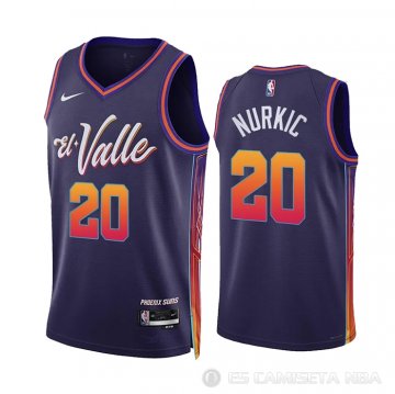Camiseta Jusuf Nurkic #20 Phoenix Suns Ciudad 2023-24 Violeta