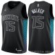 Camiseta Kemba Walker #15 Charlotte Hornets Ciudad 2018 Negro