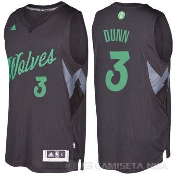 Camiseta Kris Dunn #3 Minnesota Timberwolves Navidad 2016 Negro