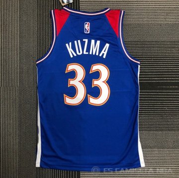 Camiseta Kyle Kuzma NO 33 Washington Wizards Ciudad 2021-22 Azul