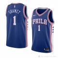 Camiseta Landry Shamet #1 Philadelphia 76ers Icon 2017-18 Azul