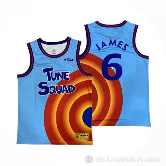 Camiseta Lebron James NO 6 Tune Squad Azul - Haga un click en la imagen para cerrar