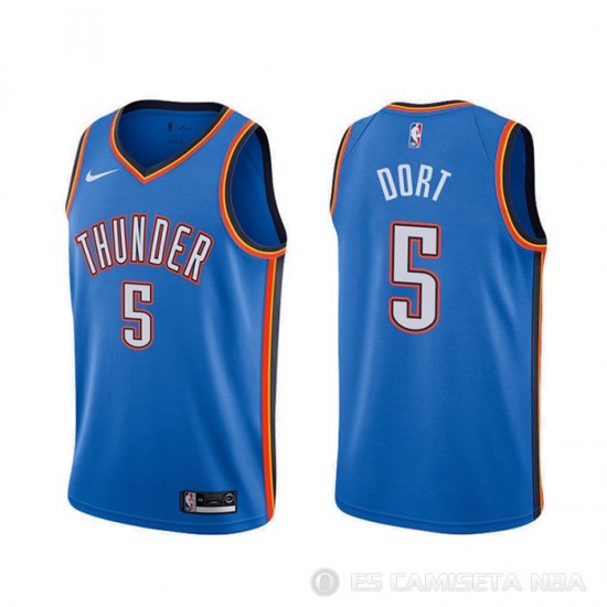 Camiseta Luguentz Dort #5 Oklahoma City Thunder Icon 2020 Azul - Haga un click en la imagen para cerrar