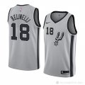 Camiseta Marco Belinelli #18 San Antonio Spurs Statement 2018 Gris2