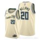 Camiseta Marvin Williams #20 Milwaukee Bucks Ciudad 2019-20 Crema