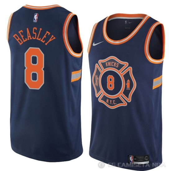 Camiseta Michael Beasley #8 New York Knicks Ciudad 2018 Azul - Haga un click en la imagen para cerrar