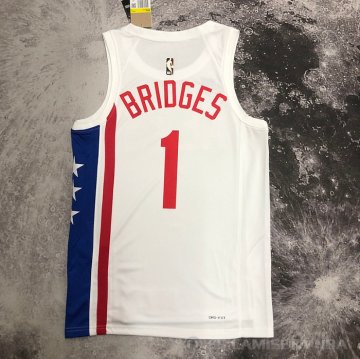 Camiseta Mikal Bridges #1 Brooklyn Nets Classic 2022-23 Blanco