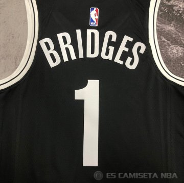 Camiseta Mikal Bridges #1 Brooklyn Nets Icon 2022-23 Negro