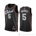 Camiseta Monte Morris #5 Detroit Pistons Ciudad 2023-24 Negro